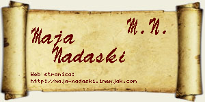 Maja Nadaški vizit kartica